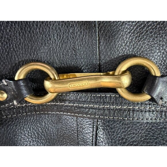 COACH Hamilton Hobo #12464 Pebble Leather color Black - Picture 4 of 5